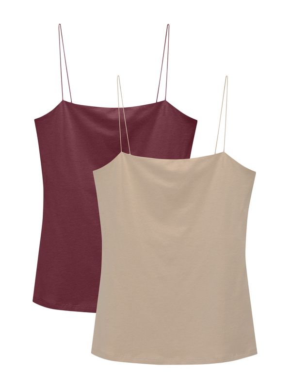 Pull&Bear Pull&Bear Top  ecru/prljavo bijela / boja vina