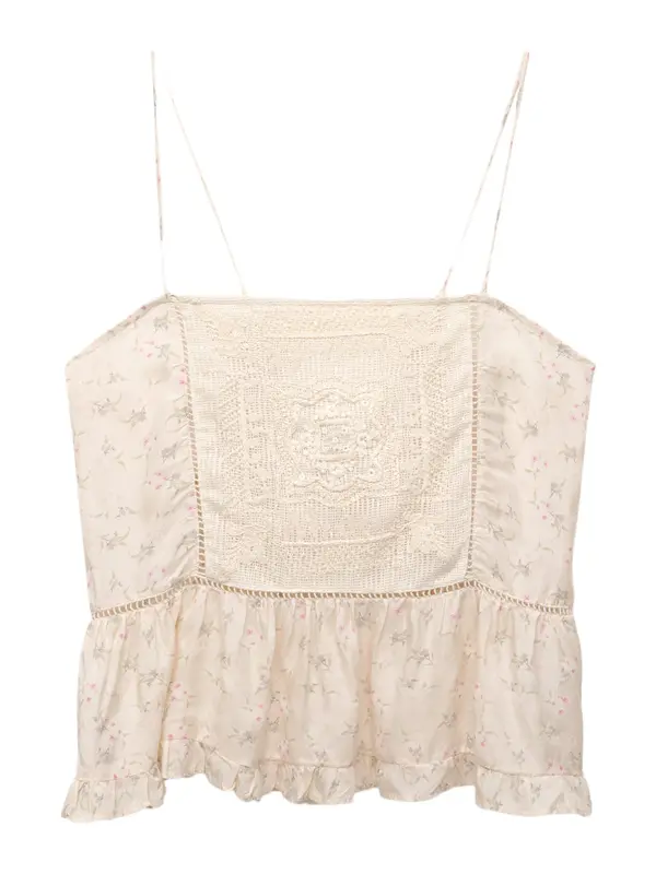 Pull&Bear Pull&Bear Top  ecru/prljavo bijela / kaki / crvena ljubičasta / bijela