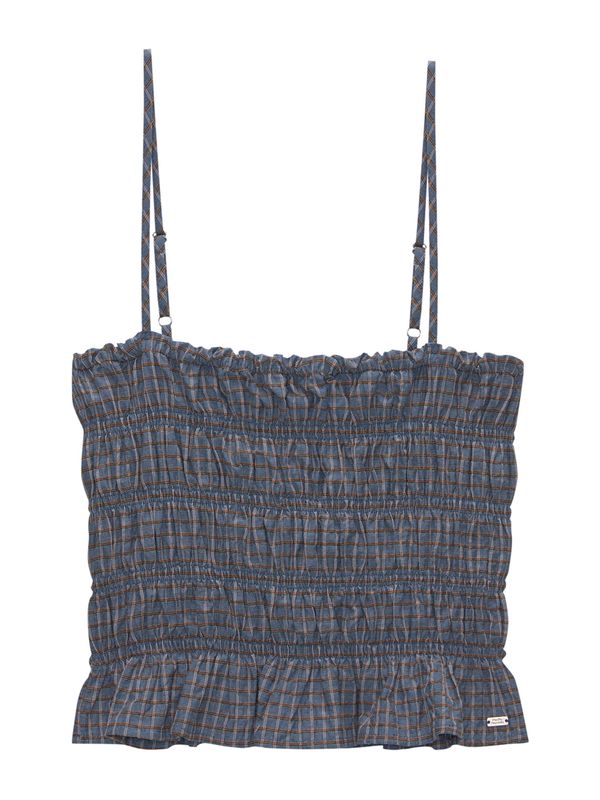 Pull&Bear Pull&Bear Top  golublje plava / smeđa / karamela / prljavo bijela