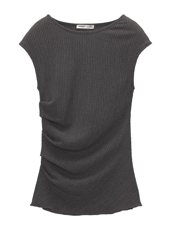Pull&Bear Pull&Bear Top  grafit siva