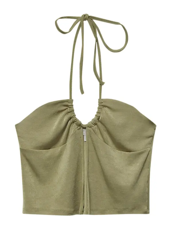 Pull&Bear Pull&Bear Top  maslinasta