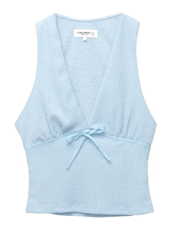 Pull&Bear Pull&Bear Top  nebesko plava