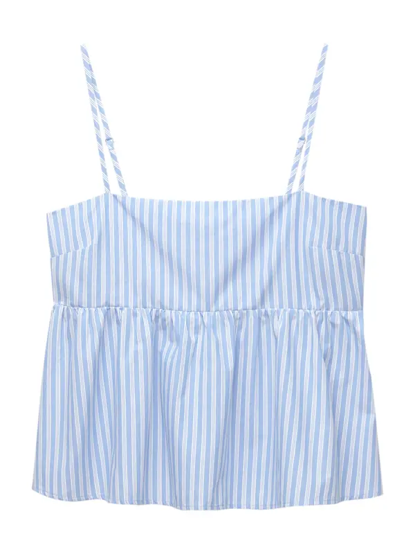 Pull&Bear Pull&Bear Top 'PACIFIC'  svijetloplava / bijela