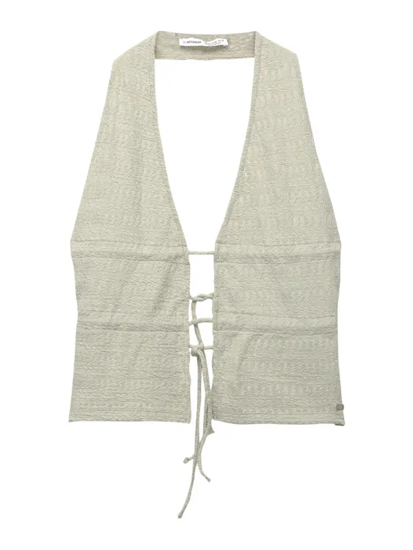 Pull&Bear Pull&Bear Top  pastelno zelena