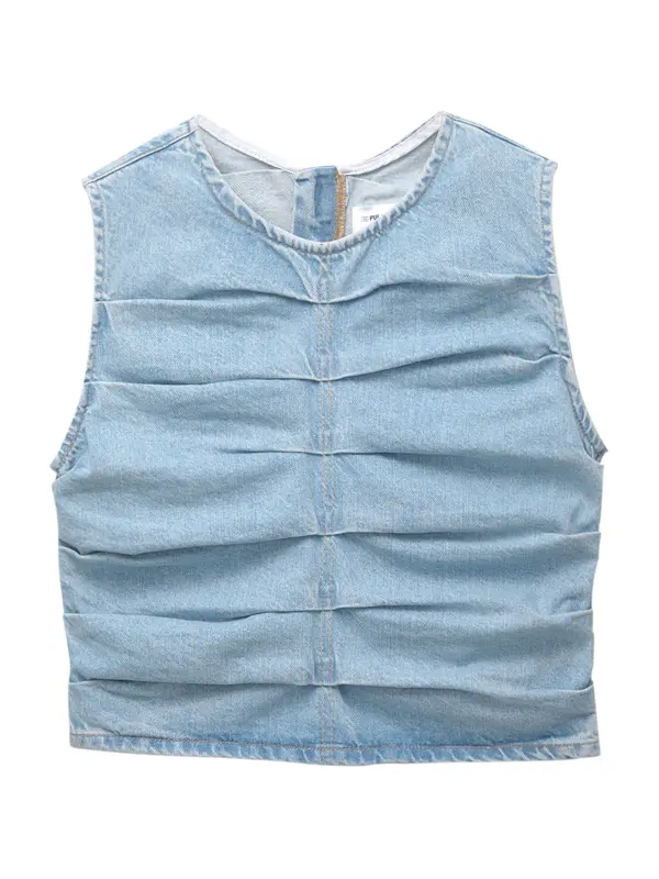 Pull&Bear Pull&Bear Top  plavi traper