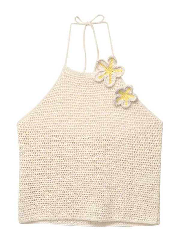 Pull&Bear Pull&Bear Top s naramenicama  bež