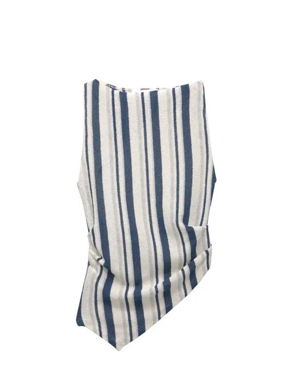 Pull&Bear Pull&Bear Top s naramenicama  safirno plava / svijetlosiva / bijela