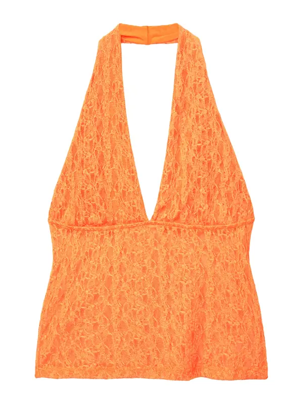 Pull&Bear Pull&Bear Top  tamno narančasta