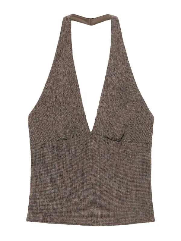 Pull&Bear Pull&Bear Top  tamno smeđa
