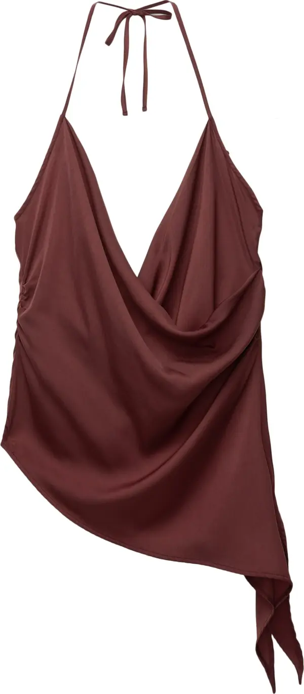 Pull&Bear Pull&Bear Top  tamno smeđa