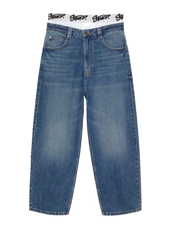 Pull&Bear Pull&Bear Traperice  plavi traper / crna / bijela