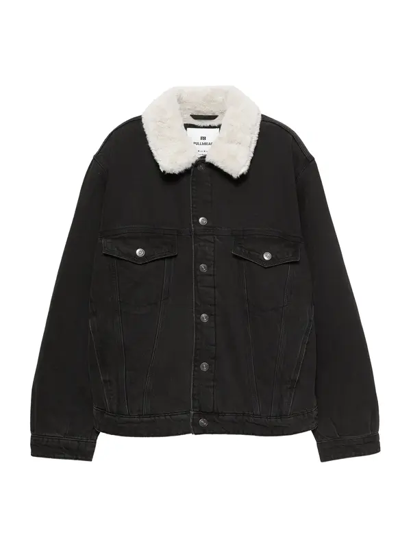 Pull&Bear Pull&Bear Zimska jakna  crni traper