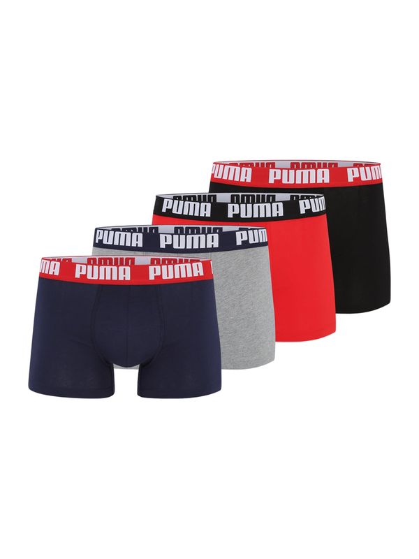 PUMA PUMA Bokserice  mornarsko plava / siva melange / crvena / crna
