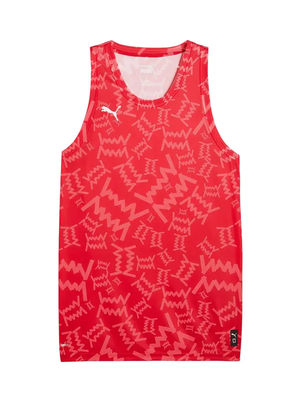 PUMA PUMA Dres 'Teamjaws'  crvena / lubenica roza / crna / bijela
