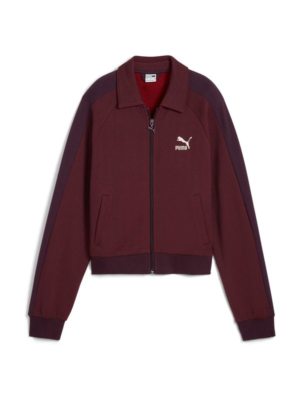 PUMA PUMA Gornji dio trenirke 'T7'  bordo / merlot / bijela