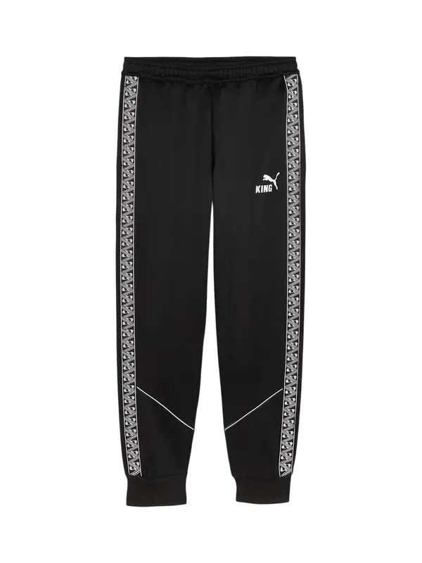 PUMA PUMA Hlače  crna / bijela