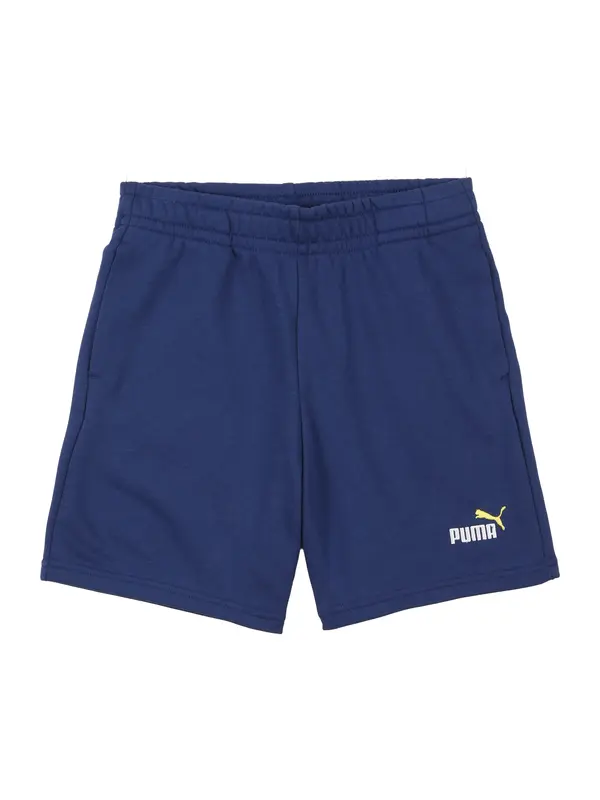 PUMA PUMA Hlače 'Ess No.1'  mornarsko plava / svijetložuta / bijela