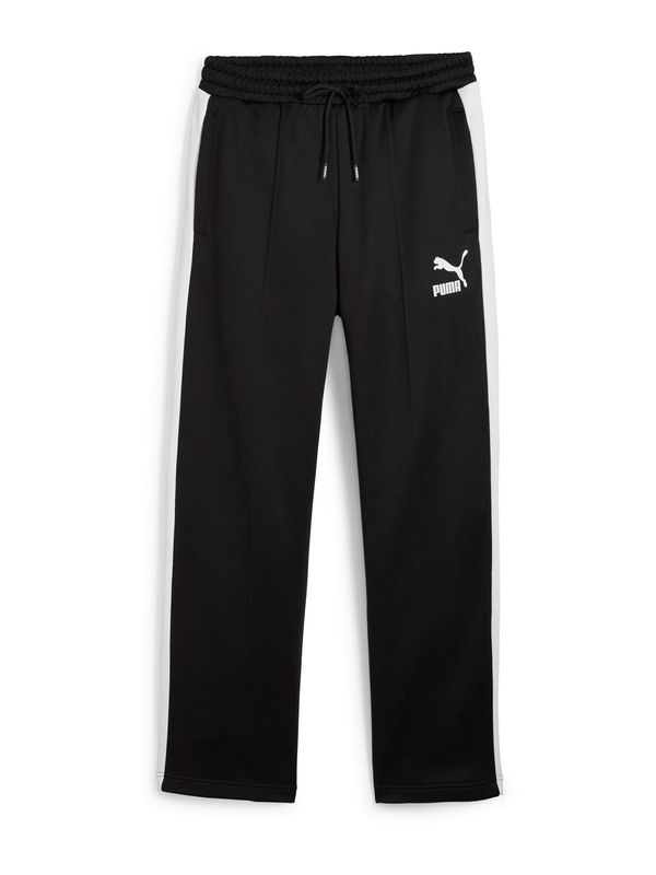PUMA PUMA Hlače 'T7 ICONIC'  crna / prljavo bijela