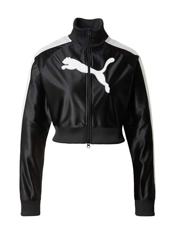 PUMA PUMA Jakna za vježbanje 'Future T7'  crna / bijela