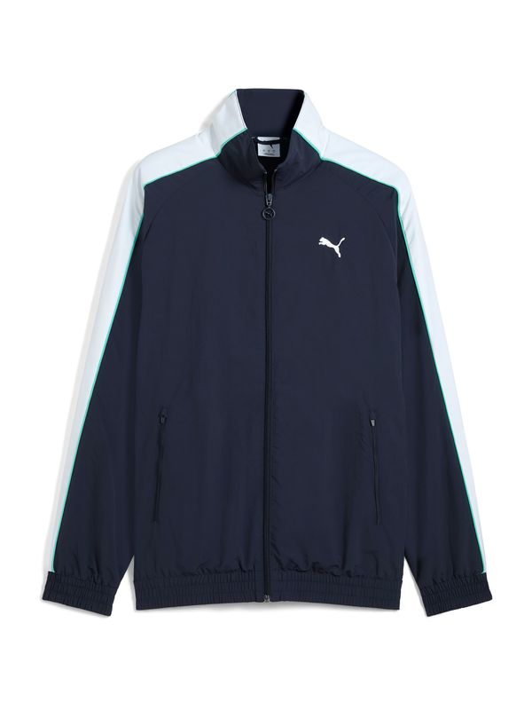 PUMA PUMA Jakna za vježbanje 'T7'  mornarsko plava / tirkiz / prljavo bijela