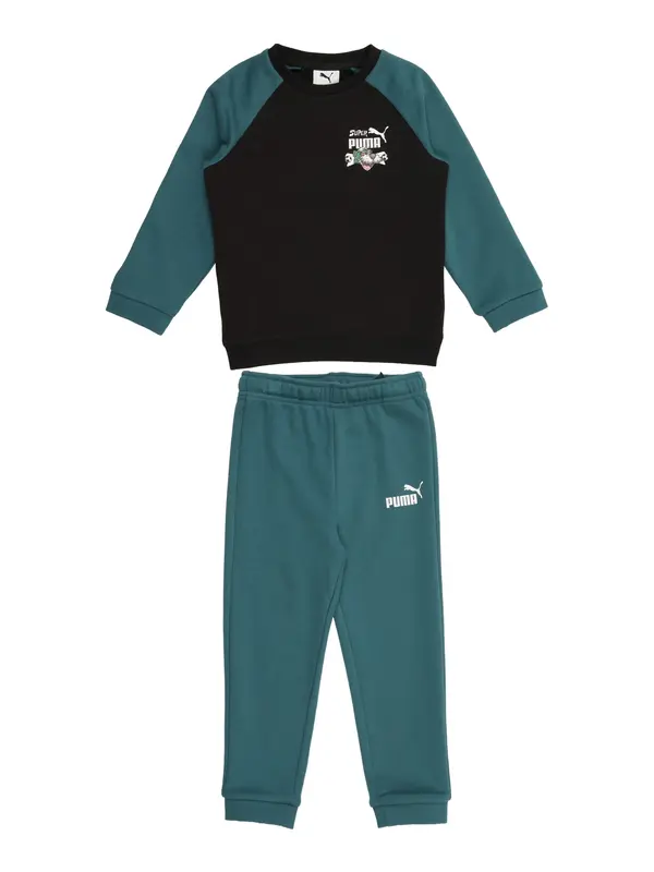 PUMA PUMA Jogging komplet 'MINICATS'  smaragdno zelena / crna / bijela
