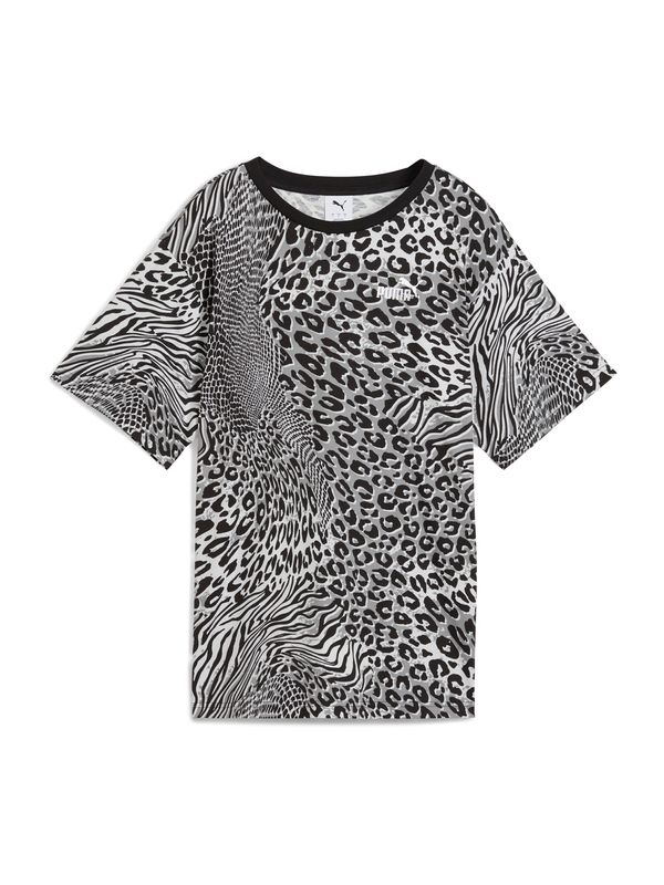 PUMA PUMA Majica 'ESS'  siva / crna / prljavo bijela