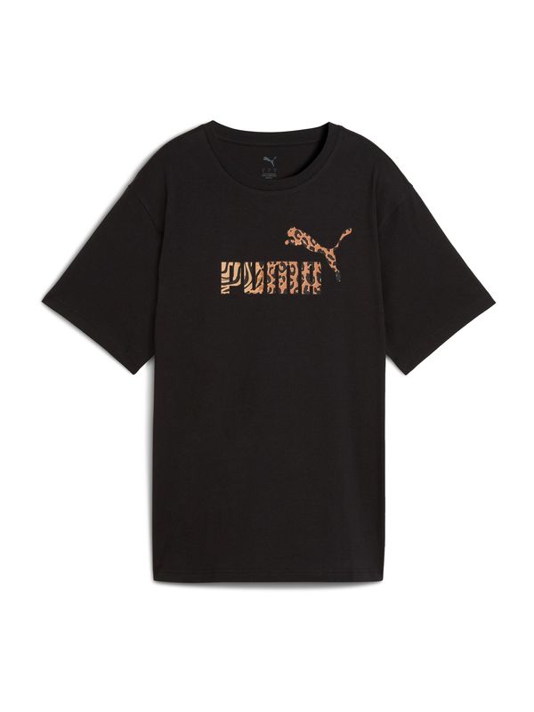 PUMA PUMA Majica 'ESS'  svijetlosmeđa / crna