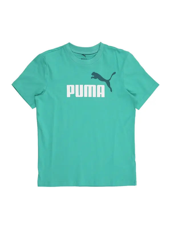PUMA PUMA Majica 'Essentials No.1'  smaragdno zelena / kraljevski zelena / bijela