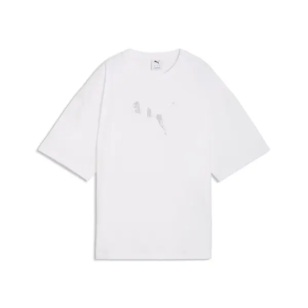PUMA PUMA Majica 'Essentials'  srebro / bijela