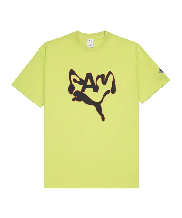 PUMA PUMA Majica  limeta / crvena / crna