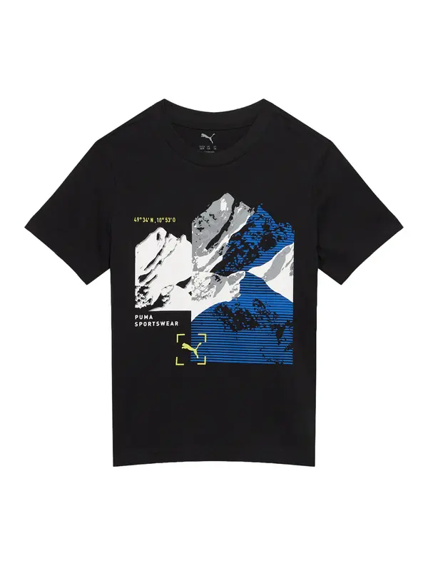 PUMA PUMA Majica 'Mountain'  plava / siva / crna / bijela