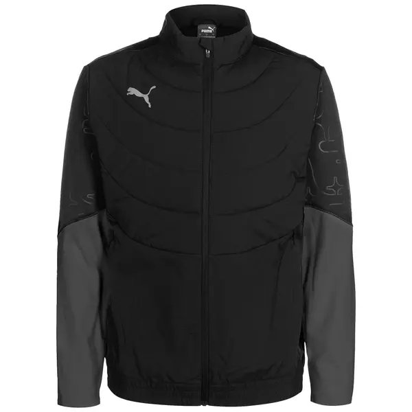PUMA PUMA Sportska jakna 'Individual'  siva / tamo siva / crna
