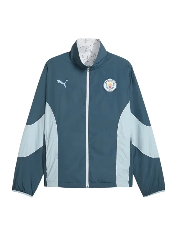 PUMA PUMA Sportska jakna 'Manchester City Kidsuper'  svijetloplava / grafit siva
