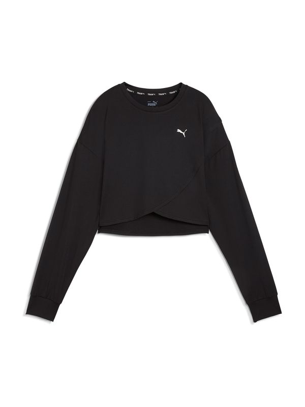 PUMA PUMA Sportska sweater majica 'CLOUDSPUN'  crna / bijela