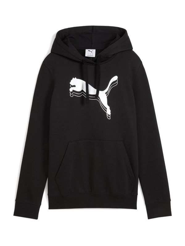 PUMA PUMA Sportska sweater majica 'ESS'  crna / srebro