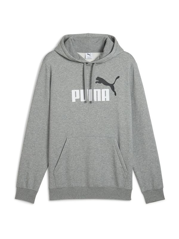 PUMA PUMA Sportska sweater majica 'ESS No. 1'  kameno siva / crna / bijela