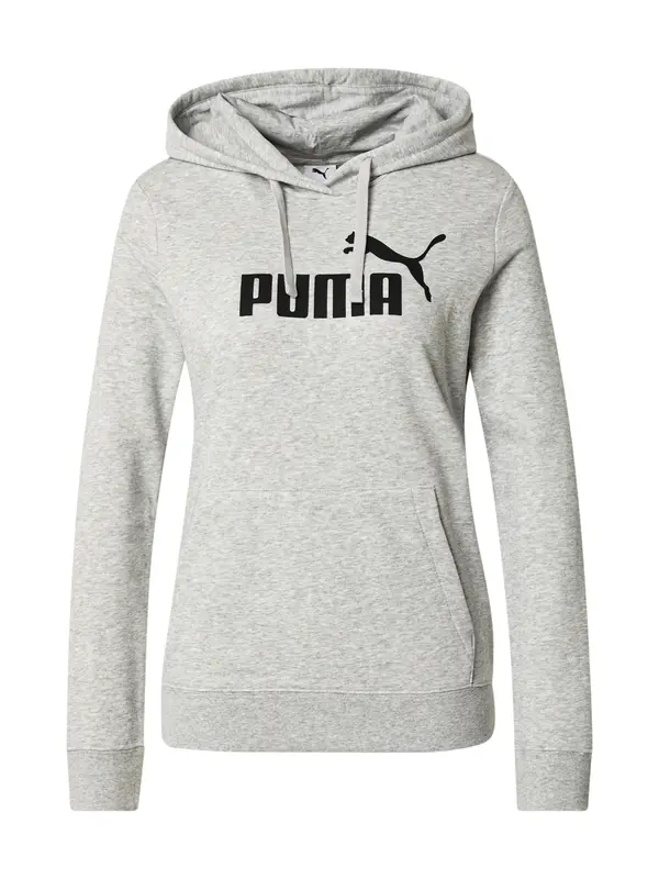 PUMA PUMA Sportska sweater majica 'ESS No. 1'  siva melange / crna