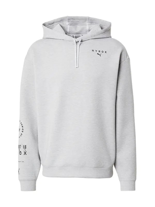 PUMA PUMA Sportska sweater majica 'PUMA X HYROX CLOUDSPUN'  siva melange / crna