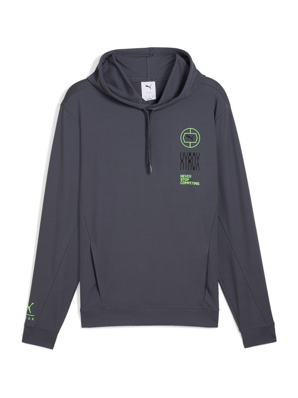 PUMA PUMA Sportska sweater majica 'PUMA x HYROX CLOUDSPUN'  tamo siva / kivi zelena / crna