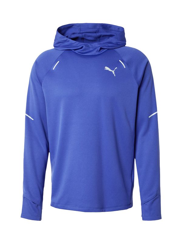 PUMA PUMA Sportska sweater majica 'Run Grid'  plava / svijetlosiva