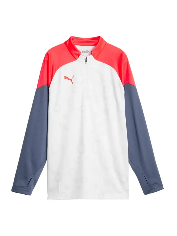 PUMA PUMA Sportska sweater majica  sivkasto plava / crvena / bijela