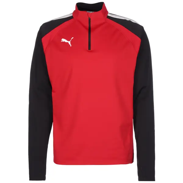 PUMA PUMA Sportska sweater majica 'Team Liga'  tamno crvena / crna / bijela