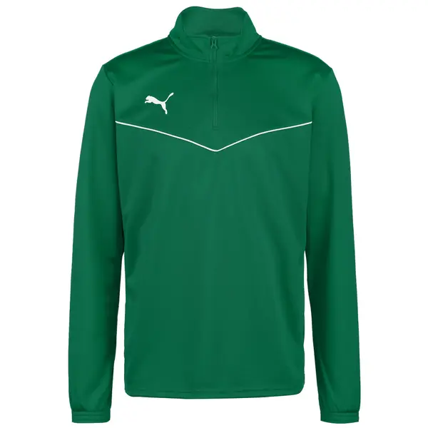 PUMA PUMA Sportska sweater majica 'Team Rise'  travnato zelena / bijela