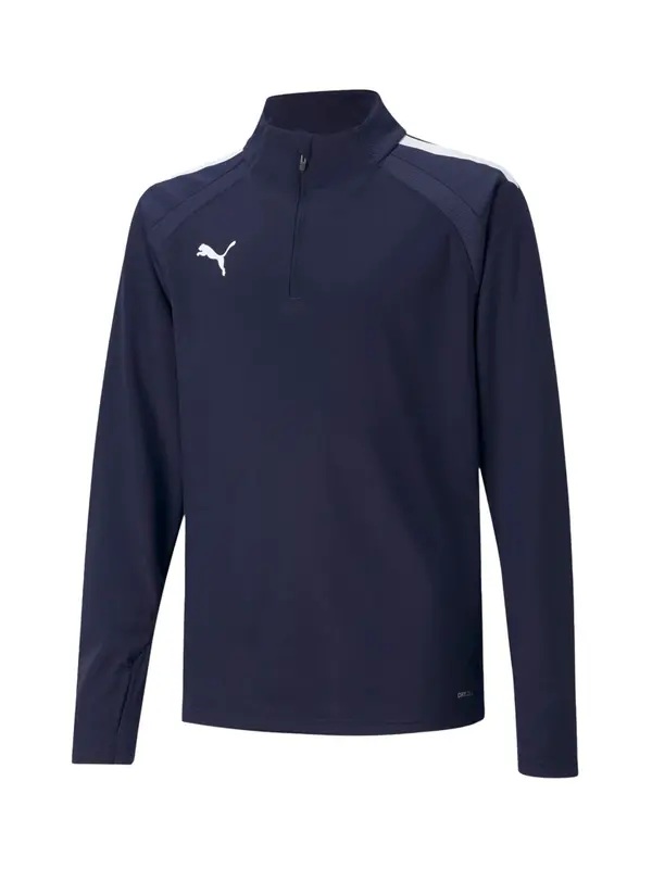 PUMA PUMA Sportska sweater majica 'TeamLiga 14'  tamno plava / bijela