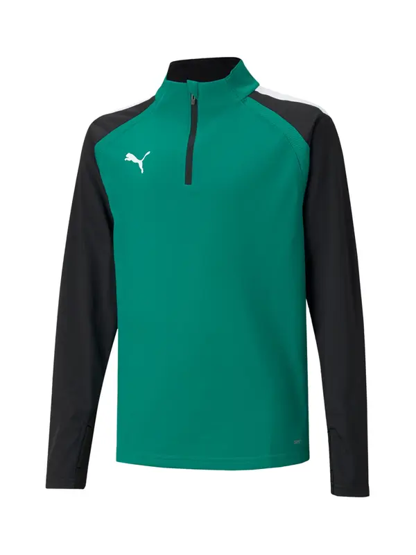PUMA PUMA Sportska sweater majica 'TeamLiga 14'  zelena / crna