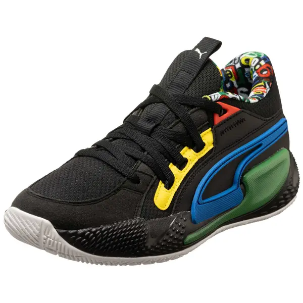 PUMA PUMA Sportske cipele 'Court Ride Chaos Trash Talk'  plava / žuta / zelena / crna