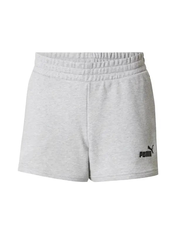 PUMA PUMA Sportske hlače 'ESS No. 1'  svijetlosiva / crna