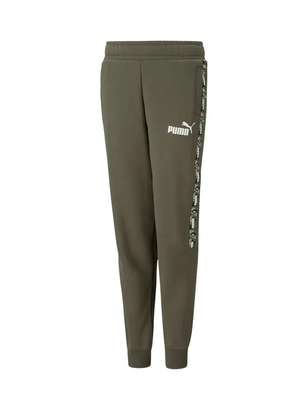 PUMA PUMA Sportske hlače 'Ess'  zelena / kaki / crna / bijela