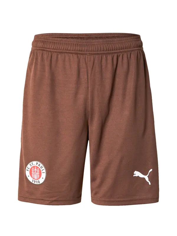 PUMA PUMA Sportske hlače 'FC St. Pauli 25/26'  tamno smeđa / krvavo crvena / bijela