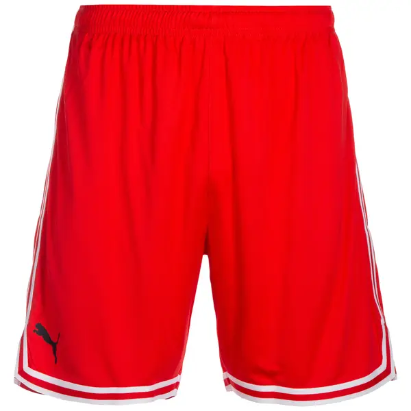 PUMA PUMA Sportske hlače 'Hoops Team Game'  crvena / crna / bijela